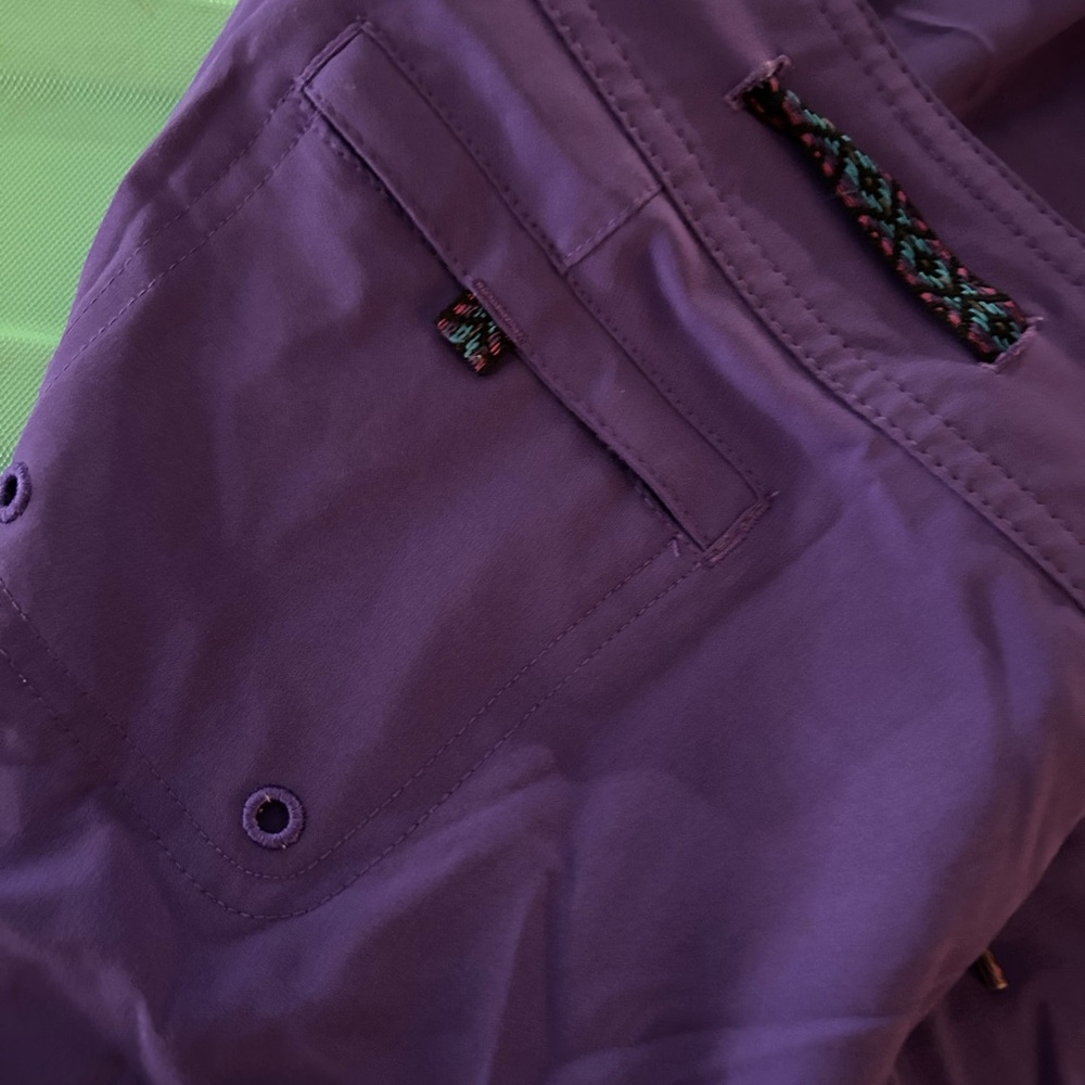 Prana drawstring Purple women’s large Swim Shorts board shorts - Picture 9 of 10